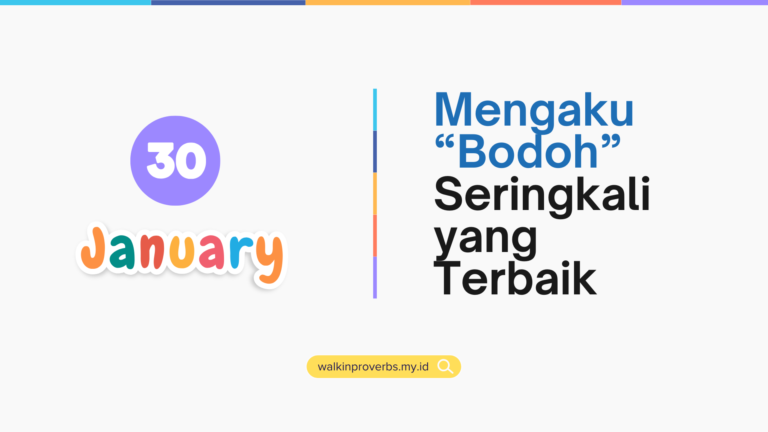 Mengakui Bodoh Seringkali Adalah Yang Terbaik