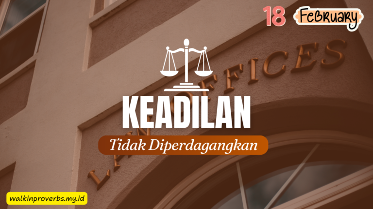 Keadilan Tidak Diperdagangkan