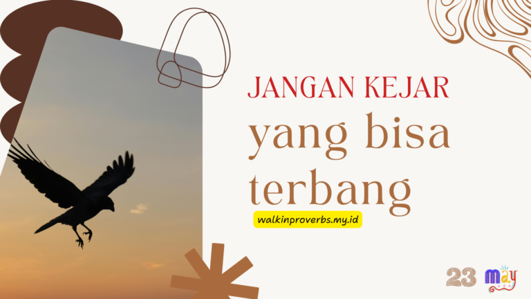 Jangan Kejar yang Bisa Terbang
