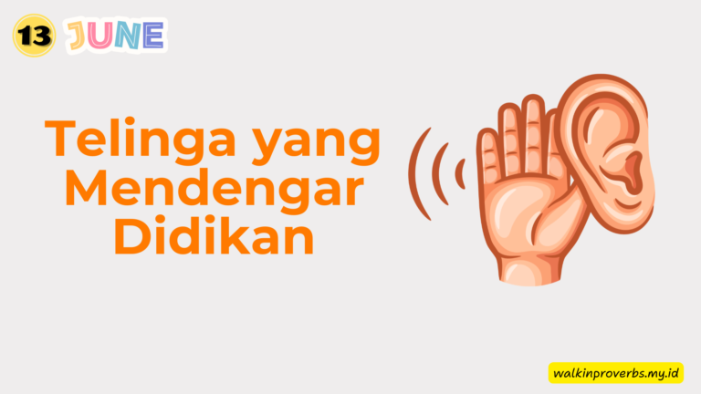 Telinga yang Mendengar Didikan