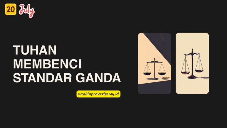 Tuhan Membenci Standar Ganda