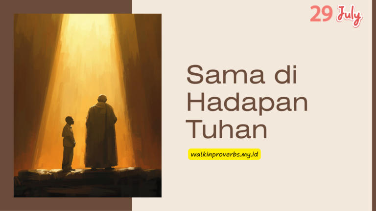 Sama Di Hadapan Tuhan