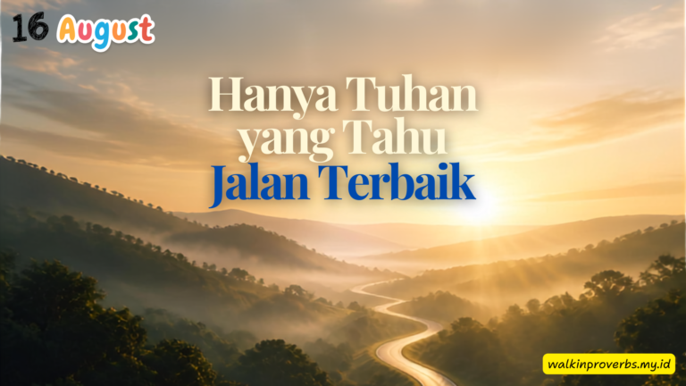 Hanya Tuhan yang Tahu Jalan Terbaik