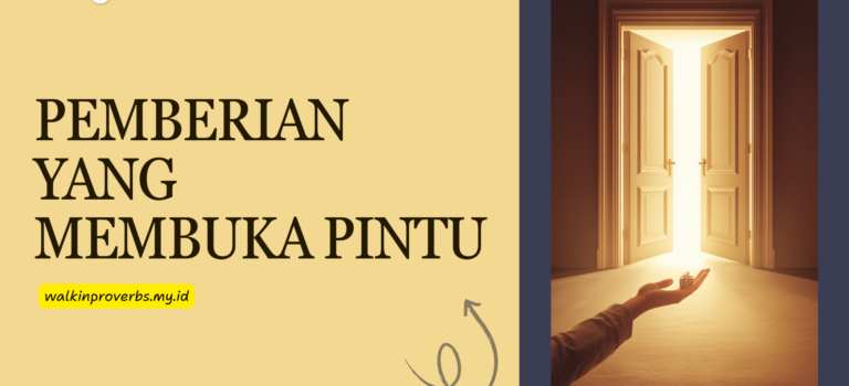 Pemberian yang membuka Pintu Pemberian yang membuka Pintu