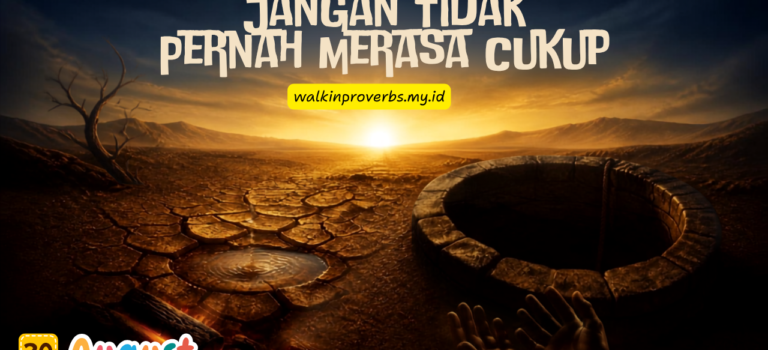 Jangan Tidak Pernah Merasa Cukup Jangan Tidak Pernah Merasa Cukup