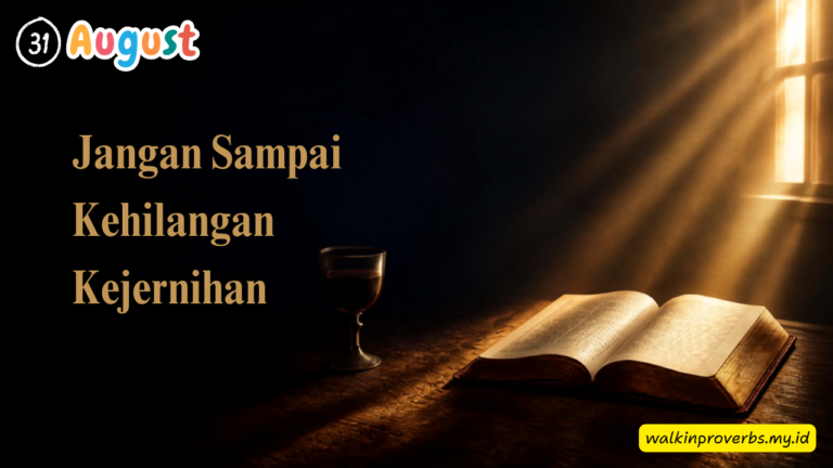 Jangan Sampai Kehilangan Kejernihan