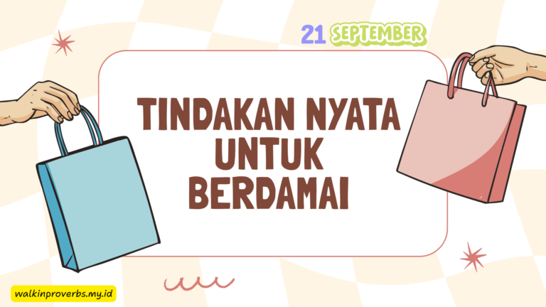Tindakan Nyata untuk Berdamai