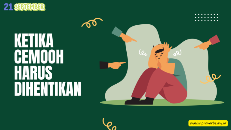 Ketika Cemooh Harus Dihentikan