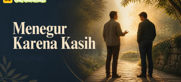 Menegur Karena Kasih Menegur Karena Kasih