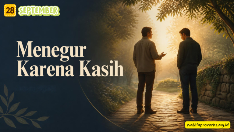 Menegur Karena Kasih