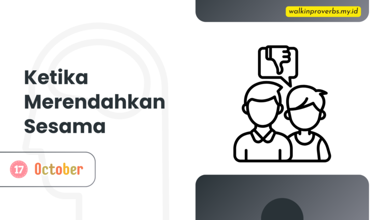Ketika Merendahkan Sesama